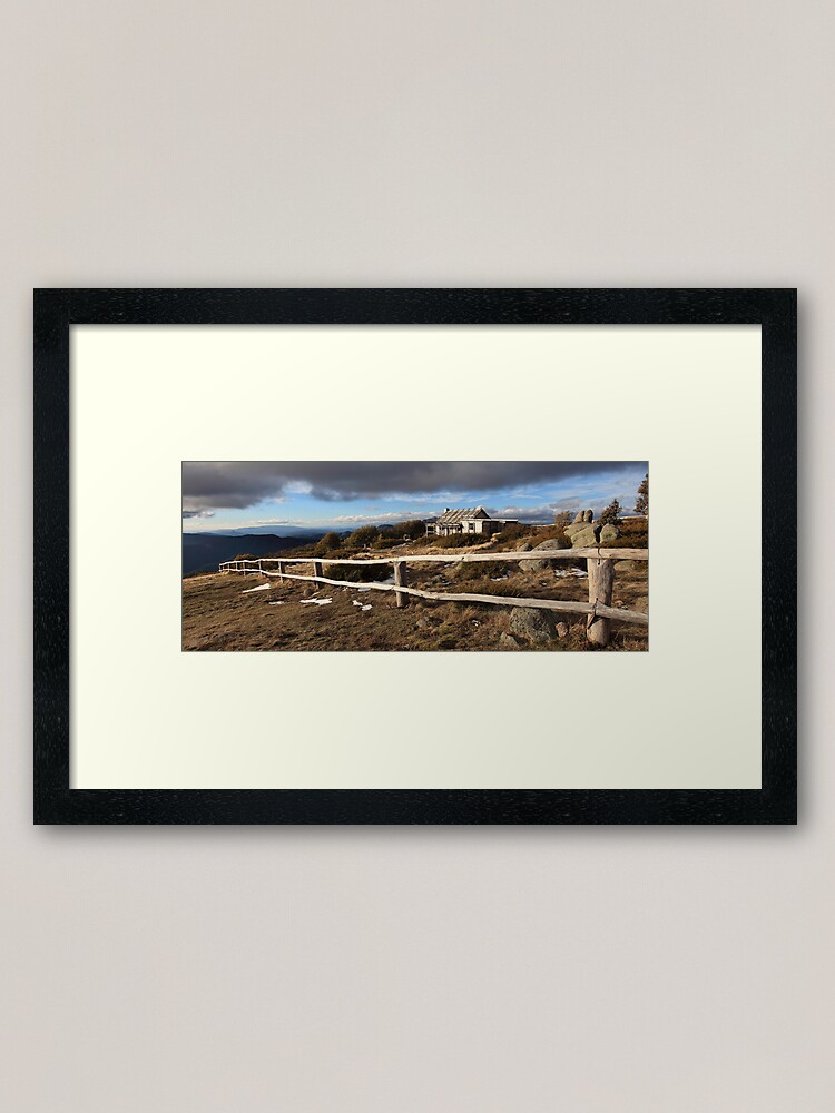 Alternate view of Craig's Hut, Winter Afternoon, Mt Stirling, Australia Framed Art Print