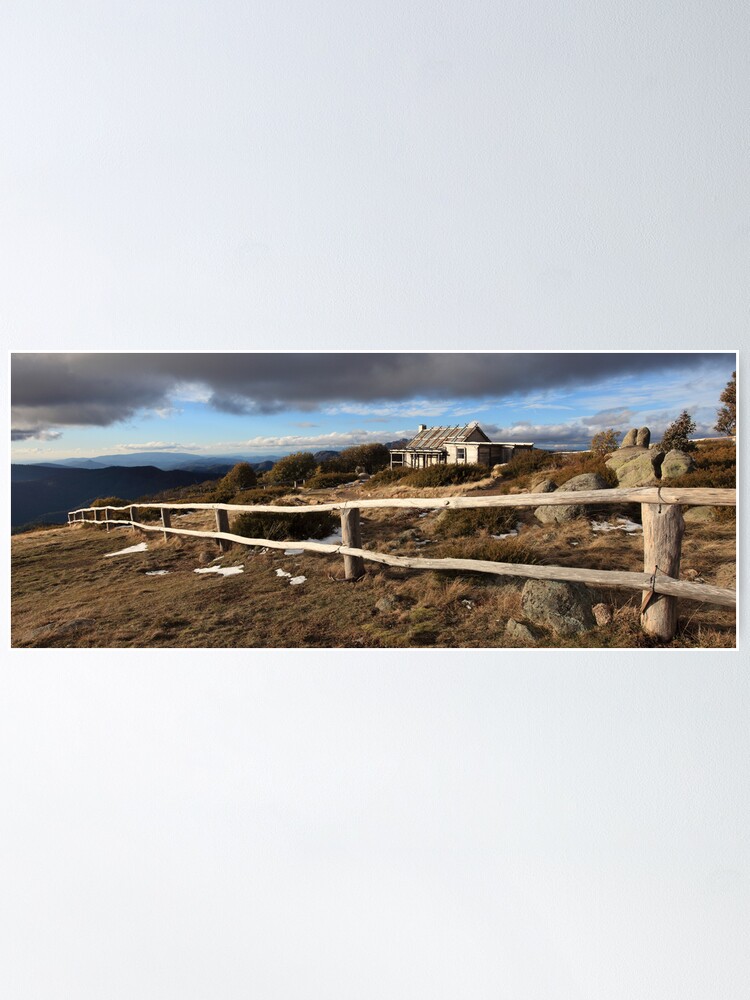 Alternate view of Craig's Hut, Winter Afternoon, Mt Stirling, Australia Poster