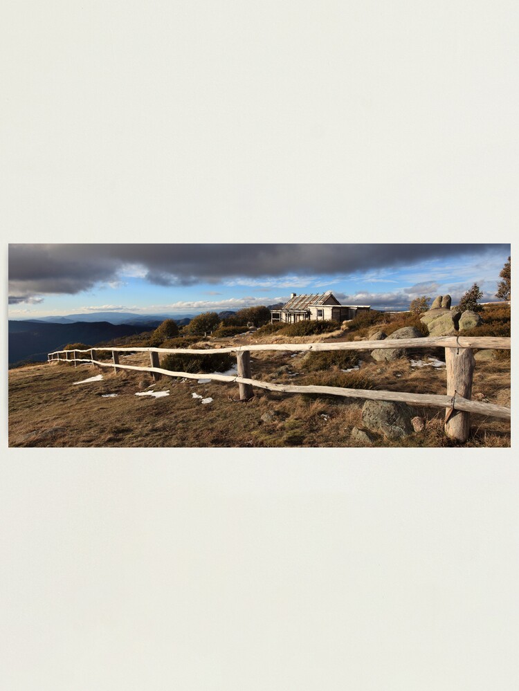 Alternate view of Craig's Hut, Winter Afternoon, Mt Stirling, Australia Photographic Print