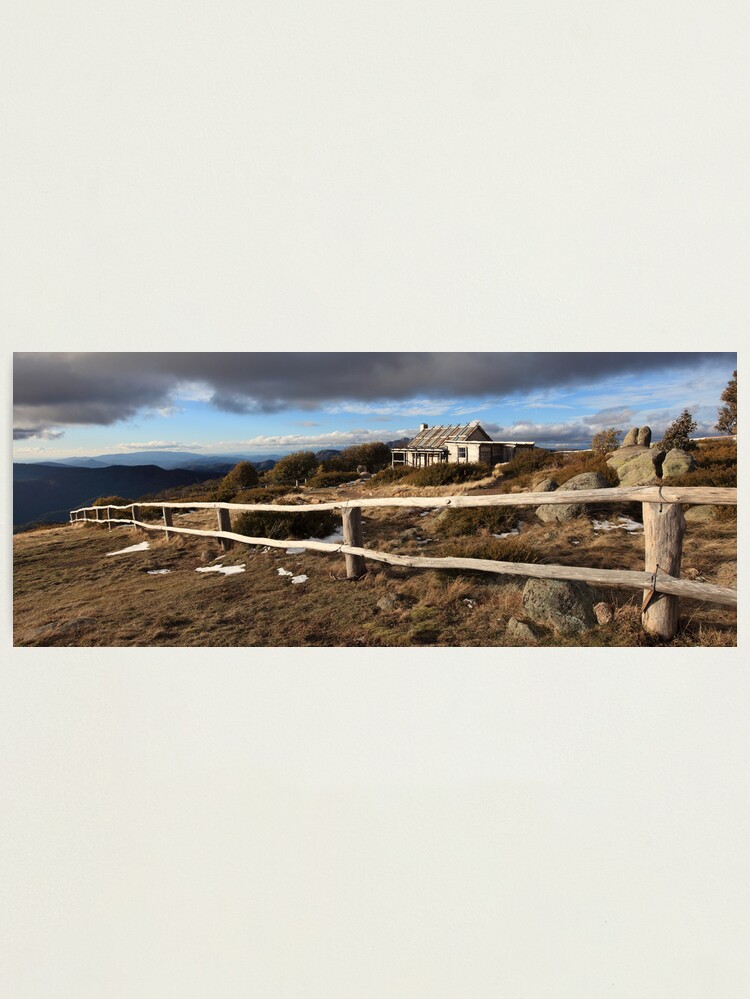 Alternate view of Craig's Hut, Winter Afternoon, Mt Stirling, Australia Photographic Print