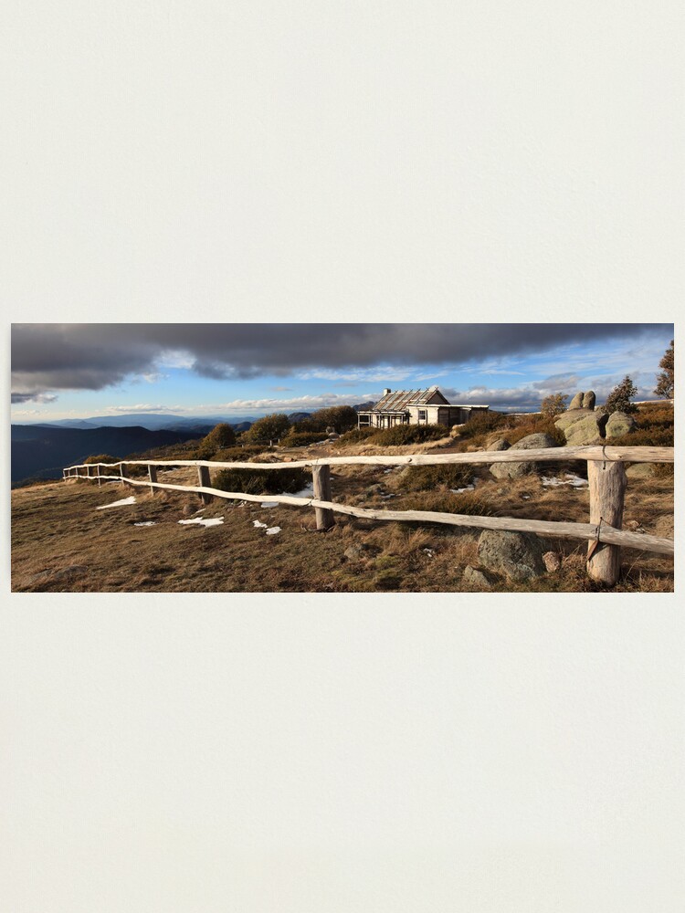 Alternate view of Craig's Hut, Winter Afternoon, Mt Stirling, Australia Photographic Print