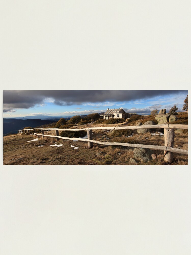 Alternate view of Craig's Hut, Winter Afternoon, Mt Stirling, Australia Photographic Print