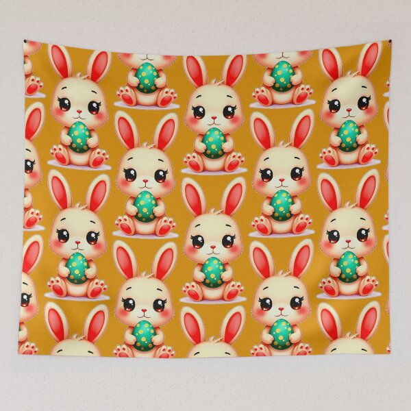Artikelvorschau, Cute Easter Bunny – Kawaii Rabbit with Egg entworfen und verkauft von Topoartispp.