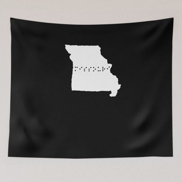 Item preview, MISSOURI State Shape Braille Shirt designed and sold by brizodesign.