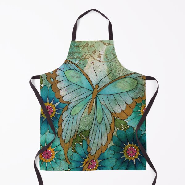 Item preview, Butterfly with Flowers on a mixed media background designed and sold by Kelly Ryan Rhoades.