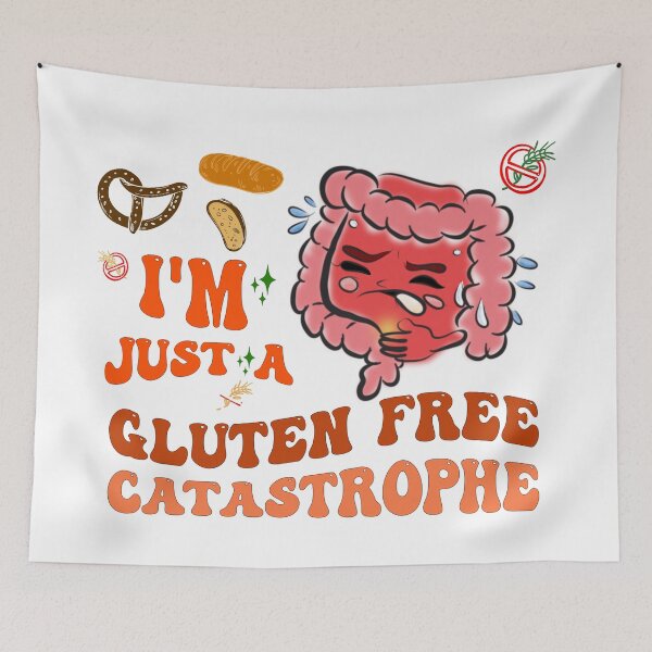 Item preview, I’m Just a Gluten Free Catastrophe – Funny Gluten Free Gut Cartoon designed and sold by ForcePrint.