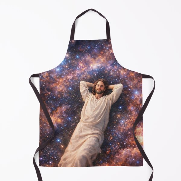 Item preview, Jesus-Inspired Figure Resting Among the Stars designed and sold by ImaginingNebulae.