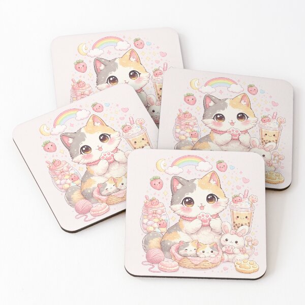 Item preview, Mochi Cozy Cat – Cute Sweets & Dolls designed and sold by Mochi Studio.