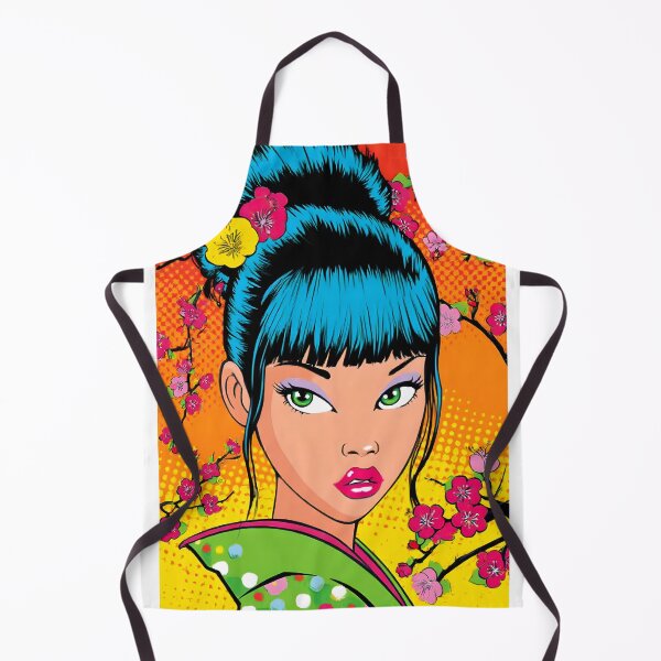 Item preview, Pop art woman illustration with Floral Background designed and sold by Artessie.