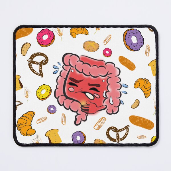 Item preview, Funny Gluten Intolerance Cartoon – Gut Health & Celiac Humor Design designed and sold by ForcePrint.