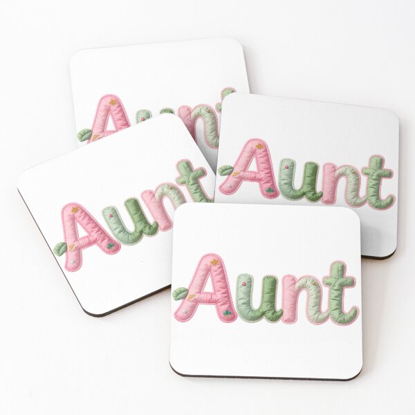 Item preview, AUNT - IN PASTEL FAUX LETTERING designed and sold by AlexOBrienArt.