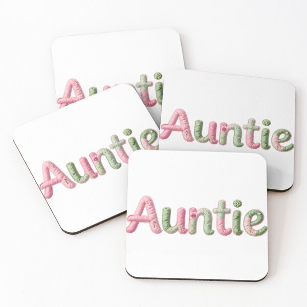Item preview, AUNTIE - IN PASTEL FAUX LETTERING designed and sold by AlexOBrienArt.