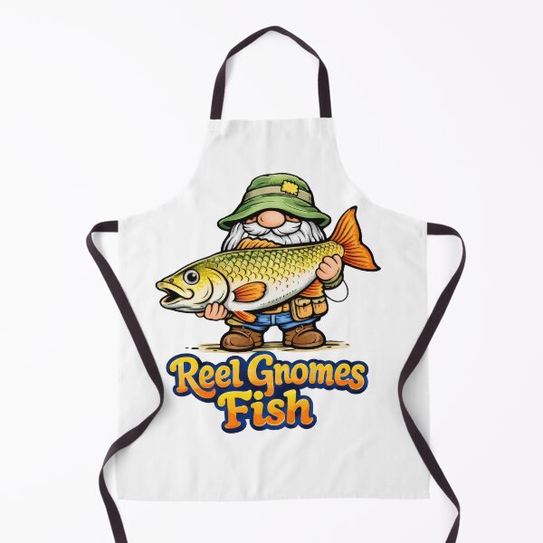 Item preview, Reel Gnomes Fish – Funny Fishing Gnome with Giant Catch designed and sold by Moriarty's Digital Visions.