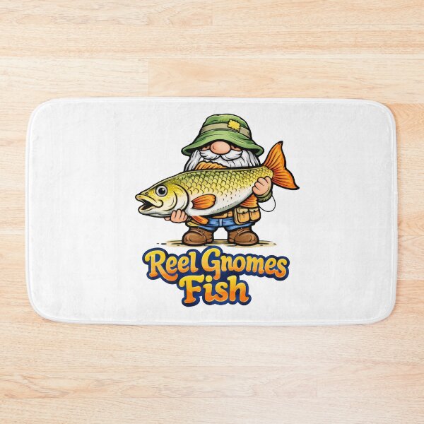 Item preview, Reel Gnomes Fish – Funny Fishing Gnome with Giant Catch designed and sold by Moriarty's Digital Visions.