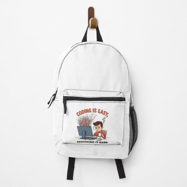 Item preview, Coding Is Easy Debugging Is Hard – Funny Programmer Humor Design designed and sold by Trendymindvibes.