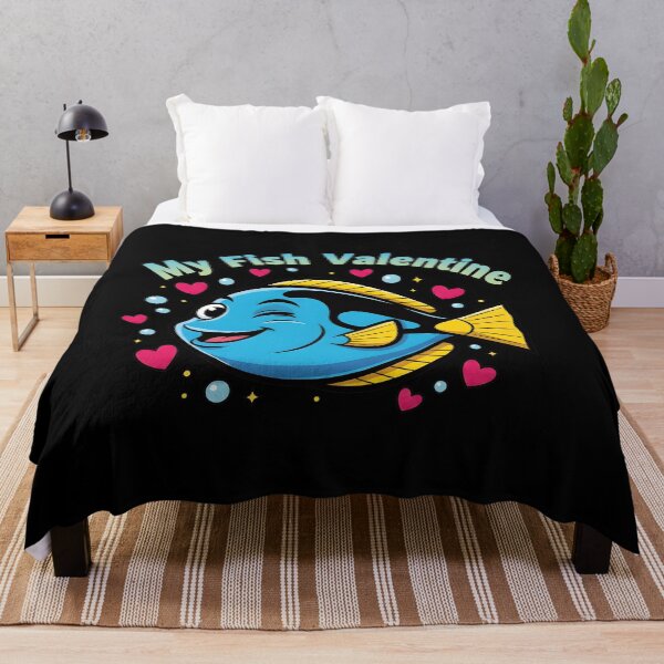 Item preview, My Fish Valentine Blue Tang Surgeonfish - Funny Saltwater Aquarium Art by TankTherapyArt designed and sold by TankTherapyArt.