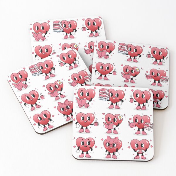 Item preview, Valentine Book Lover, Bookish Heart Characters designed and sold by DesignDenDo ⭐⭐⭐⭐⭐.