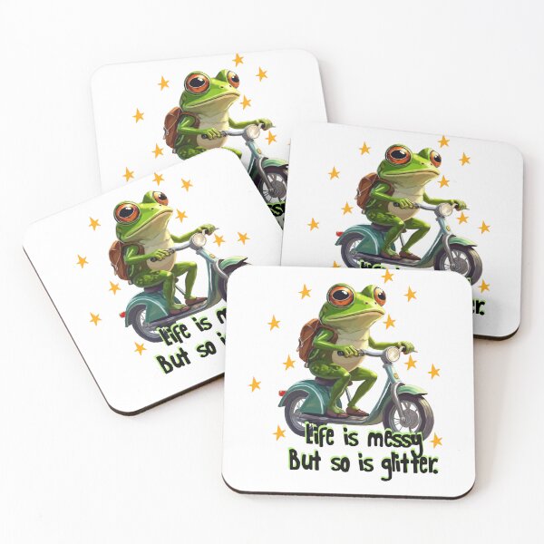 Item preview, Frog on a bike designed and sold by The Curious Cow.