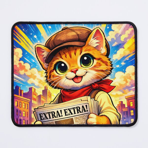 Item preview, Comic Newsboy Cat designed and sold by MeowStory.