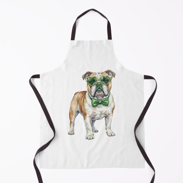 Item preview, English Bulldog St Patricks Day Cute Watercolor Painting Art designed and sold by EvrmoodCo.
