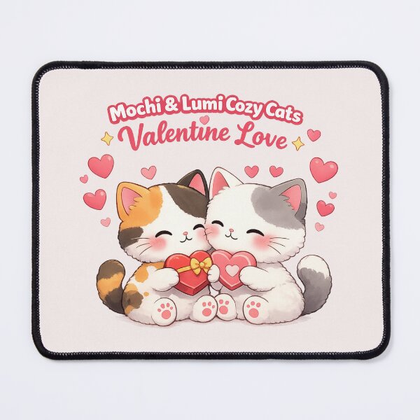 Item preview, Mochi & Lumi Cozy Cats – Valentine Love designed and sold by Mochi Studio.