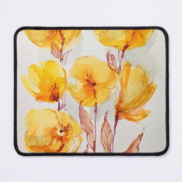Item preview, Yellow Watercolor Flowers designed and sold by Kara Draws.