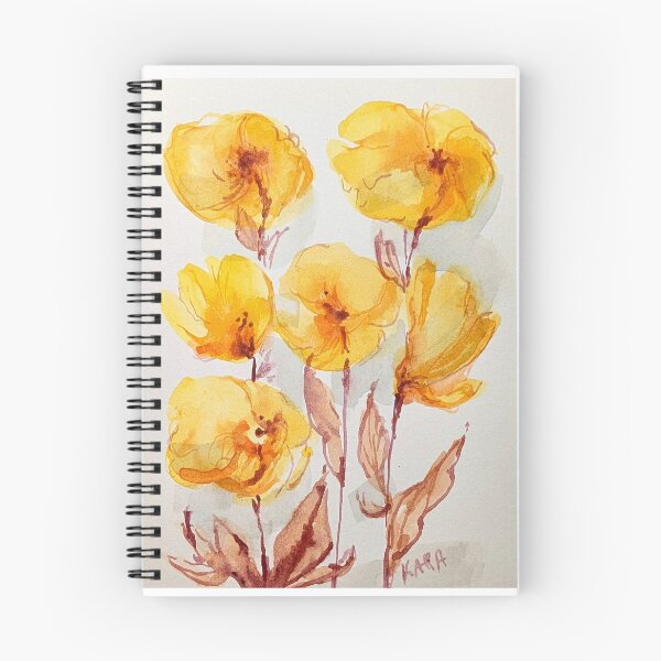 Item preview, Yellow Watercolor Flowers designed and sold by Kara Draws.