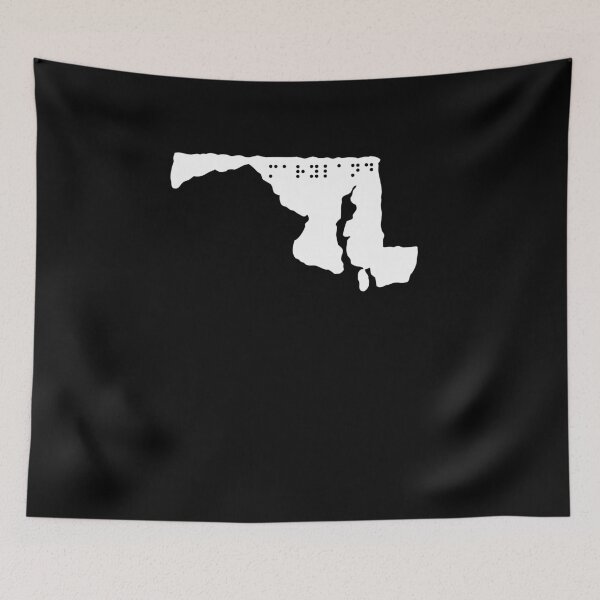 Item preview, MARYLAND State Shape Braille Shirt designed and sold by brizodesign.