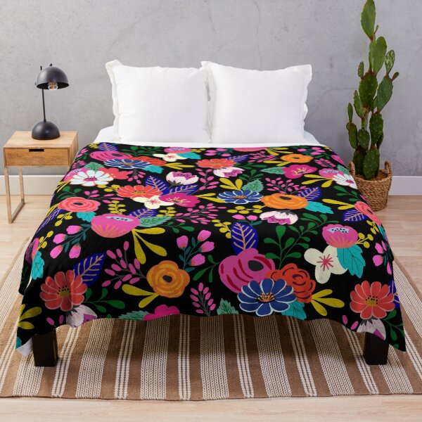Item preview, Bright boho hand drawn flowers designed and sold by Jennifer Ladd.