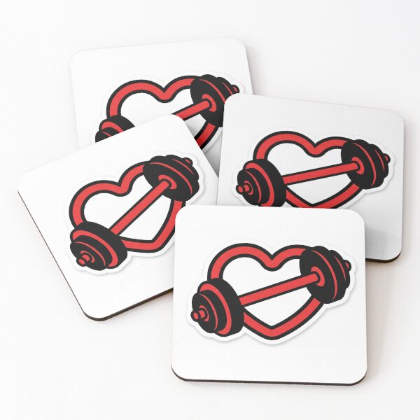 Item preview, Gym Love Dumbbell Heart Fitness Design designed and sold by SideQuested.