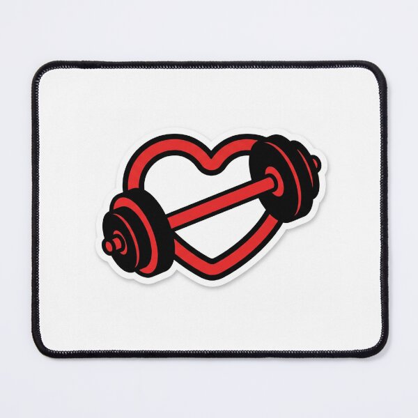 Item preview, Gym Love Dumbbell Heart Fitness Design designed and sold by SideQuested.