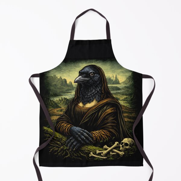 Item preview, Feral Core - Judgemental, Sarcastic Crow Raven Mona Lisa designed and sold by MantixArt.