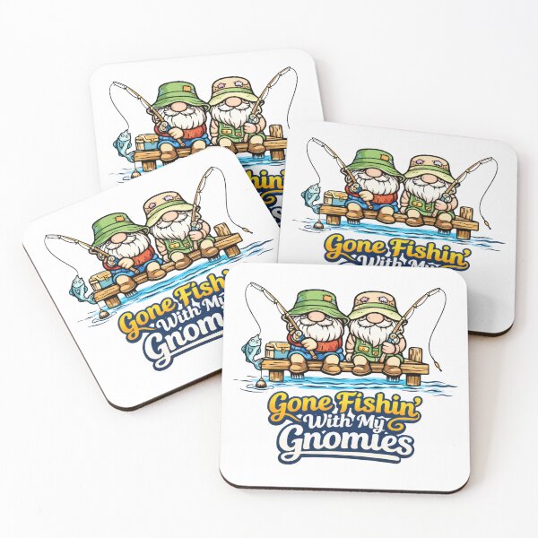 Item preview, Gone Fishin’ With My Gnomies – Funny Fishing Gnome designed and sold by Moriarty's Digital Visions.