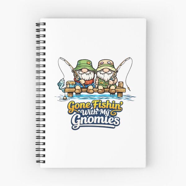 Item preview, Gone Fishin’ With My Gnomies – Funny Fishing Gnome designed and sold by Moriarty's Digital Visions.