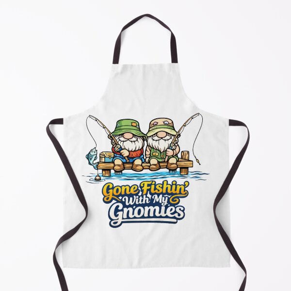 Item preview, Gone Fishin’ With My Gnomies – Funny Fishing Gnome designed and sold by Moriarty's Digital Visions.