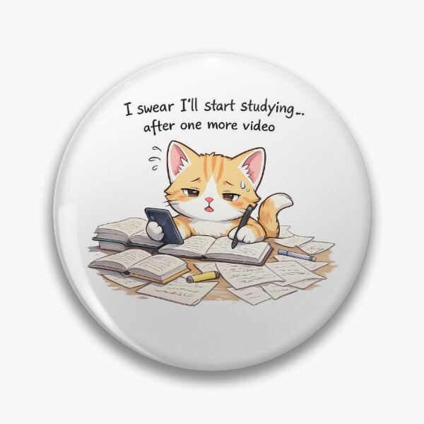 Item preview, Funny Cat Procrastination Quote For Struggling Students designed and sold by mdimac.