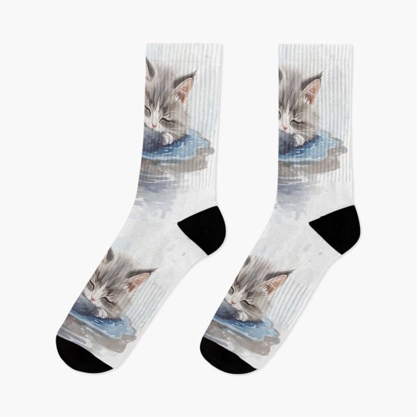 Item preview, Cat Napping in a Puddle designed and sold by PurrfectWhisper.