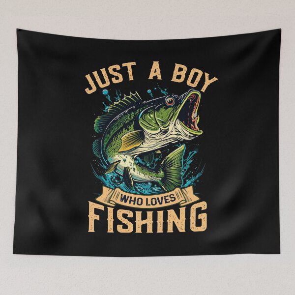 Item preview, Bass Fishing Just A Boy Who Loves Fishing designed and sold by MuniraWearify.