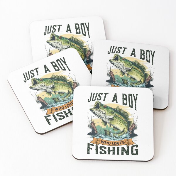 Item preview, Just A Boy Who Loves Fishing Angler Life Bass Fish designed and sold by MuniraWearify.