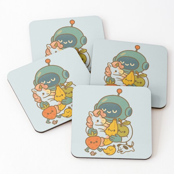 Item preview, Space Robot Hugging Cute Friends designed and sold by Ecosetereos.