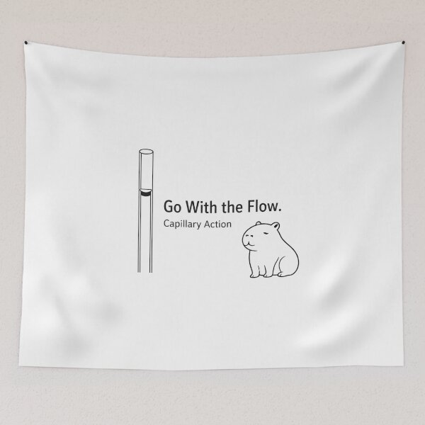 Item preview, Go With the Flow - Minimalist Capillary Action Science Design designed and sold by furcen.