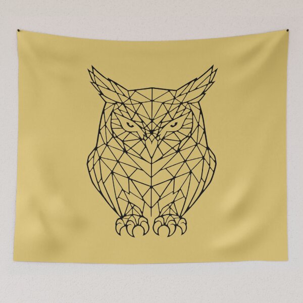Item preview, Dark Geometric Owl for light backgrounds designed and sold by WhiskerAccords.