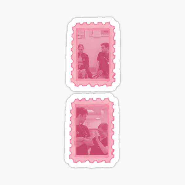 Mel and Langdon The Pitt Stamps Sticker