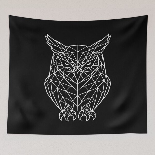 Item preview, Light Geometric Owl for dark backgrounds designed and sold by WhiskerAccords.