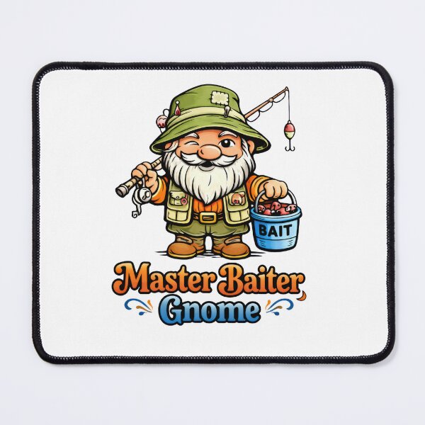 Item preview, Master Baiter Gnome Funny Fishing Art designed and sold by Moriarty's Digital Visions.