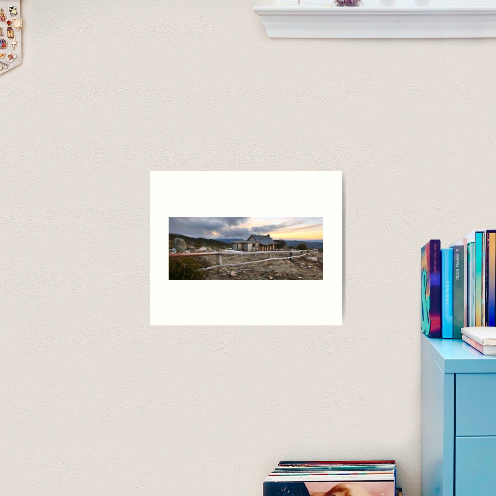 Craig's Hut Winter Evening, Mt Stirling, Australia Art Print
