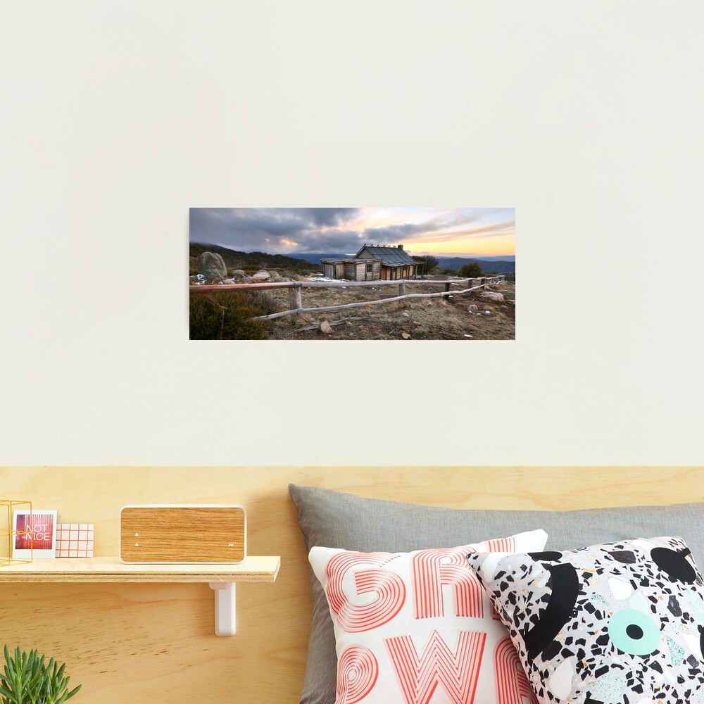 Craig's Hut Winter Evening, Mt Stirling, Australia Photographic Print