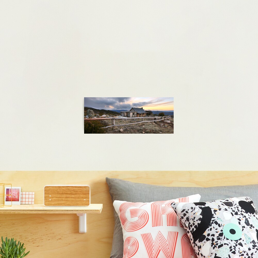 Craig's Hut Winter Evening, Mt Stirling, Australia Photographic Print