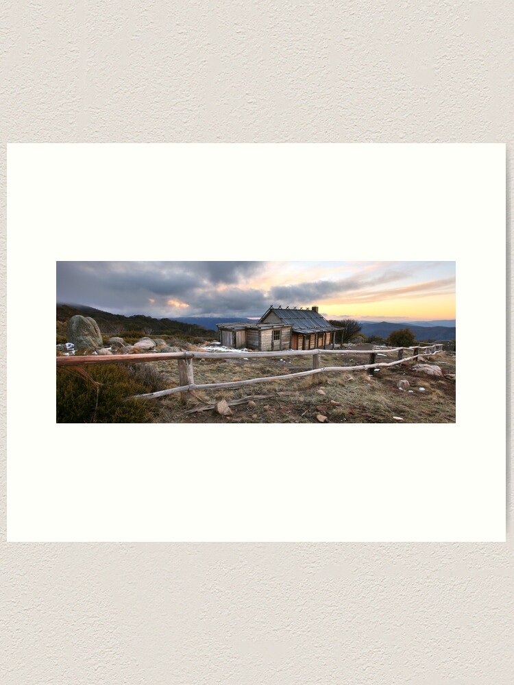 Alternate view of Craig's Hut Winter Evening, Mt Stirling, Australia Art Print