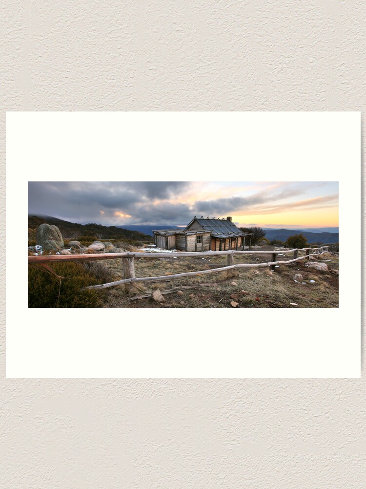 Alternate view of Craig's Hut Winter Evening, Mt Stirling, Australia Art Print
